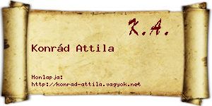 Konrád Attila névjegykártya
