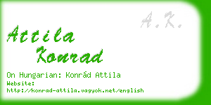attila konrad business card